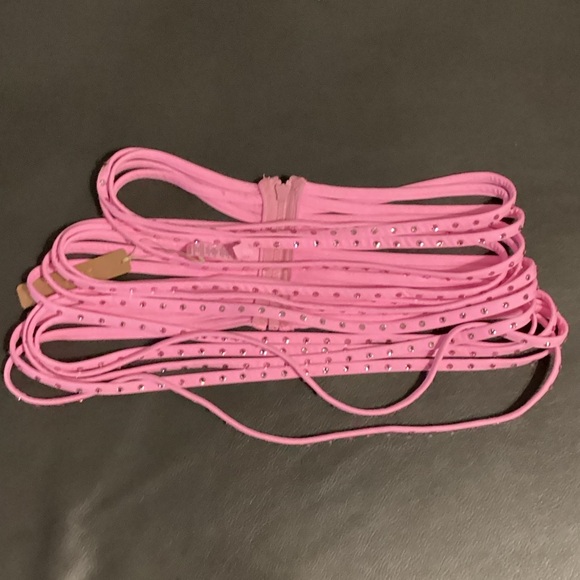 SKIMS Other - NWT SKIMS Size XS Pink Rhinestone Swim Strappy Skirt